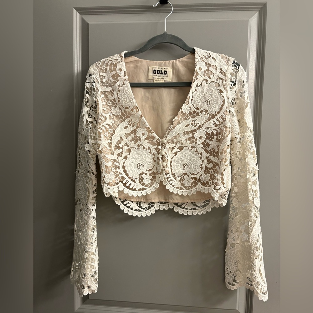 Stone Cold Fox Cream Lace Blouse